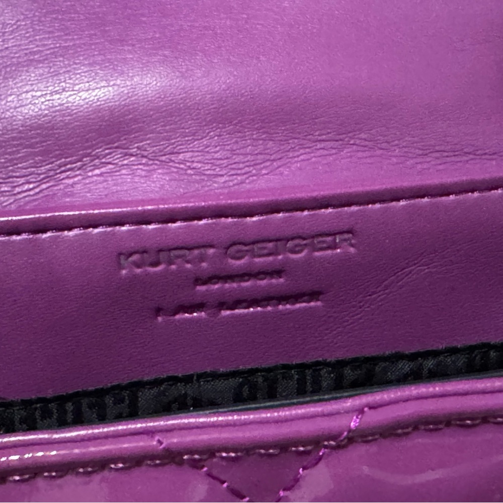 Kurt Geiger Purple Shoulder Bag with Glossy Finish - Picture 4 of 6